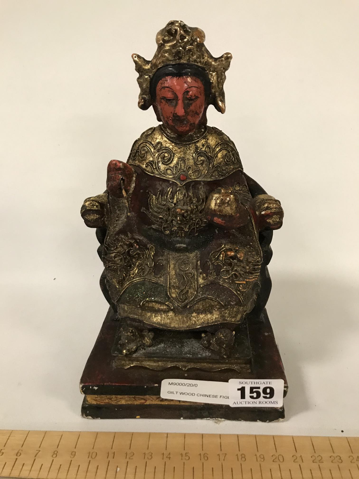 GILT WOOD CHINESE FIGURES