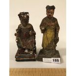 PAIR CARVED CHINESE FIGURES