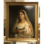 BEAUTIFULLY PAINTED PORTRAIT IN OIL OF A LADY - COULD BE SPANISH