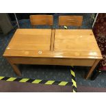 DOUBLE SCHOOL DESK