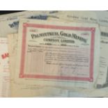 VARIOUS GOLD MINES SHARE CERTIFICATES