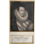 PHILIP HOWARD EARL OF ARUNDEL ETCHING