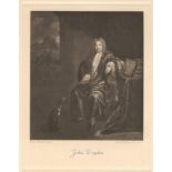 ENGRAVING OF JOHN DRYDEN PORTRAIT BY JAMES MAUBERT