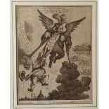 LE DIABLE BOITEUX OR THE DEVIL UPON TWO STICKS 1806 GILRAY ENGRAVING App.size: 17cm x 22cm (tota