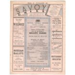 SAVOY 1935 BALLETS RUSSES PROGRAMME