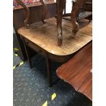 MAHOGANY D-END TABLE - NO LEAF