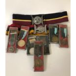 MILITARY BELT & MEDALS