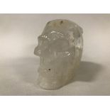 ROCK CRYSTAL SKULL PAPERWEIGHT