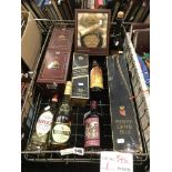 TWO BOTTLES OF DIMPLE WHISKY BOXED & WHYTE & MACKAY 21 YEAR CASED ETC