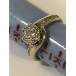 9CT GOLD DIAMOND RING