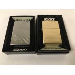 TWO NEW ZIPPO CIGARETTE LIGHTERS