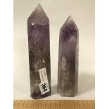 2 QUARTZ OBELISKS