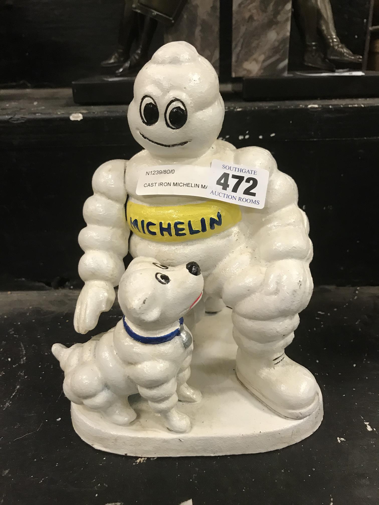 CAST IRON MICHELIN MAN & DOG