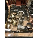 QTY PEWTER & METAL GOBLETS