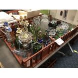 TWO TRAYS OF GLASS & COLLECTABLES