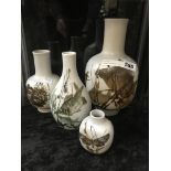 FOUR COPENHAGEN VASES