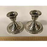 PAIR HM STERLING SILVER CANDLESTICKS