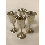 FOUR HM SILVER GOBLETS