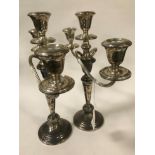 PAIR STERLING SILVER CANDELABRA