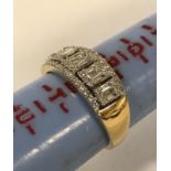 18CT YELLOW GOLD DIAMOND RING - TOTAL APPROX 1CT