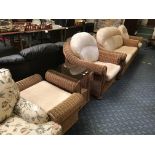 FIVE PIECE WICKER SUITE