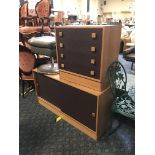 TWO DOOR CUPBOARD & 4 DRAWER CHEST