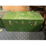 GREEN METAL TRUNK