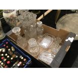 4 DECANTERS & CRYSTAL GLASS