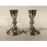 PAIR HM STERLING SILVER CANDLESTICKS