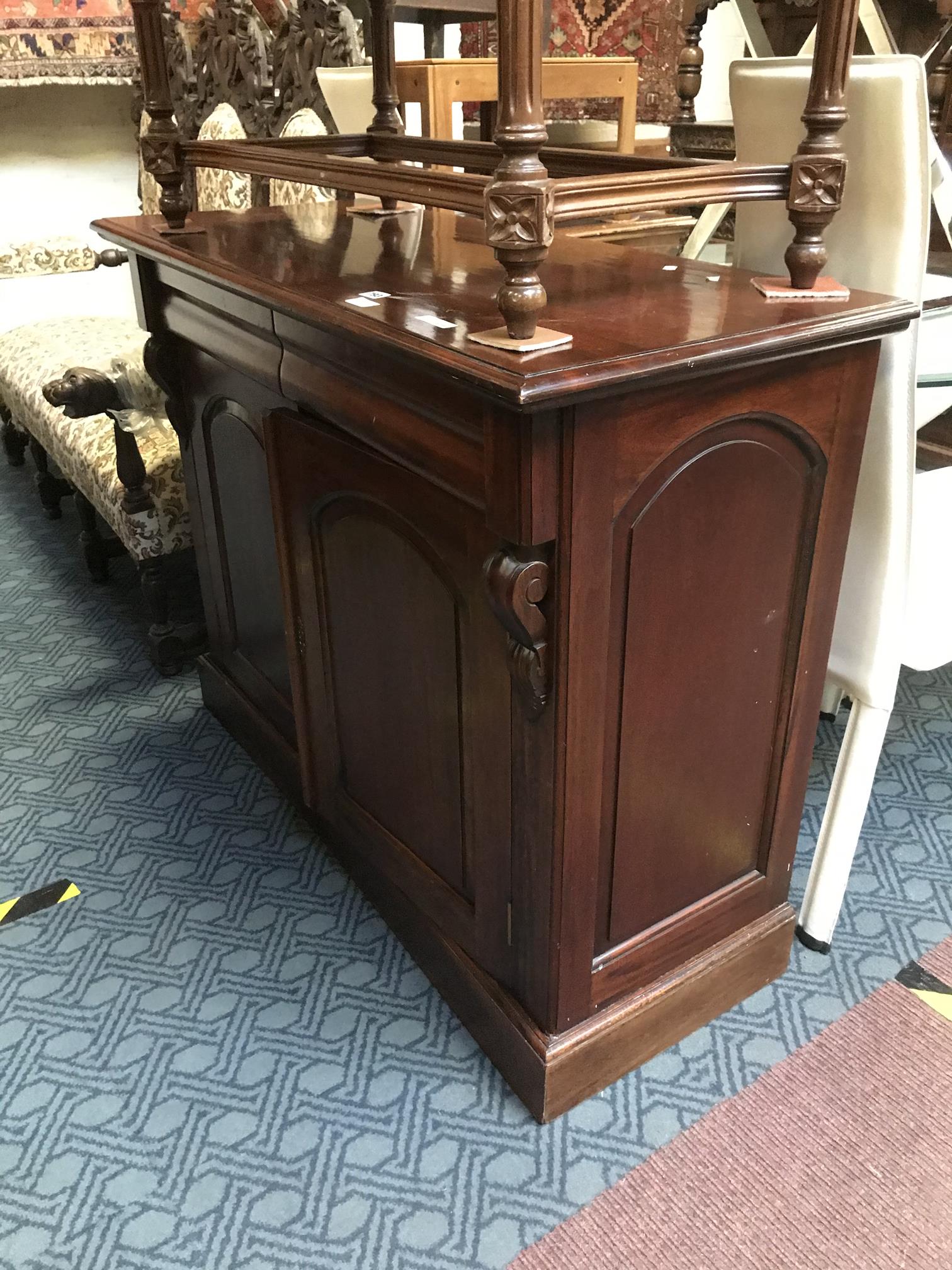 TWO DOOR MAHOGANY CABINET