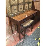 VICTORIAN MAHOGANY DESK WITH STOOL