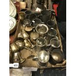 QTY PEWTER & METAL GOBLETS