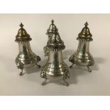 SET 4 HM GORHAM STERLING SILVER SALT & PEPPERS