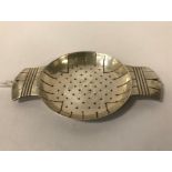 STERLING SILVER ART DECO STYLE TEA STRAINER