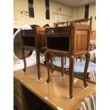 2 FRENCH BEDSIDE CABINETS