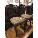 PAIR OF HALL CHAIRS