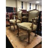PAIR OF ELBOW CHAIRS
