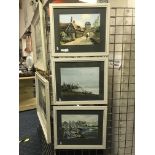 THREE 20THC WATERCOLOURS OF COASTAL SCENE