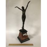 ART DECO STYLE BRONZE GIRL