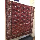 FINE NORTH EAST PERSIAN TURKOMAN CARPET 307CM X 210CM