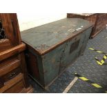 PAINTED DOME TRUNK - NEEDS NEW FOOT