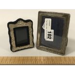 TWO SMALL HM SILVER FRAMES