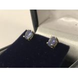 STERLING SILVER TANZANITE STUDS