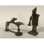 2 INDIAN BRONZE FIGURES