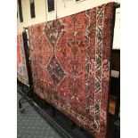 FINE SOUTH WEST PERSIAN SHIRAZ RUG 235CM X 153CM