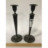 PAIR TALL HM SILVER CANDLESTICKS