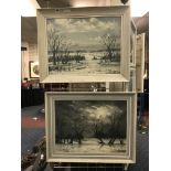 2 CLIVE BROWN OIL PAINTINGS - SIGNED
