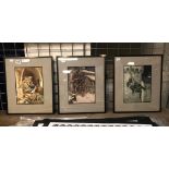 3 SIGNED TONY SARG WATERCOLOURS 'ALICE IN WONDERLAND'