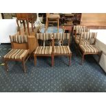 SET OF 6 TEAK CHAIRS