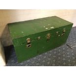 GREEN METAL TRUNK